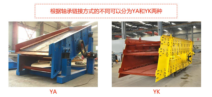 礦用振動篩-圓振動篩根據軸承鏈接方式的不同可以分為YA和YK兩種,型號不同,處理量也不一樣,應用行業也不同,篩網方式可做成編織網、聚胺酯網、沖孔網、篦條網等。